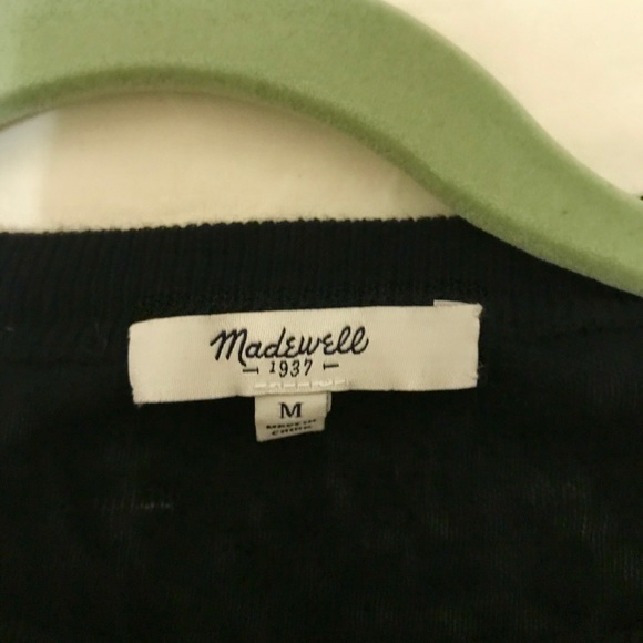 Madewell Black Sweater with patterned Front - Picture 3 of 3
